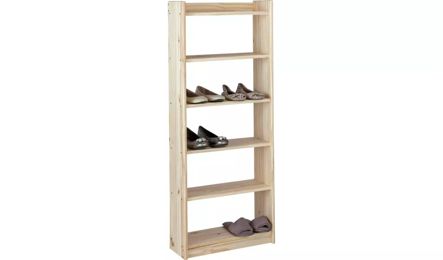 Assembled Narrow Shelving Unit - Pine